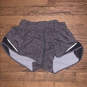 Grey Lulu lemon size 4 hotty hot shorts
